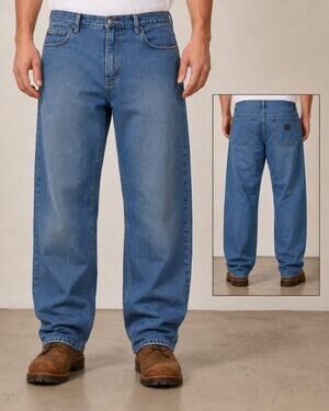 Sorel Men's Jeans 38x32 Blue Relaxed Straight Leg Denim Cotton Work Casual-READ